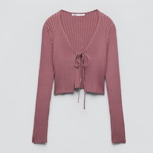 Zara Ribbed Knit Cardigan